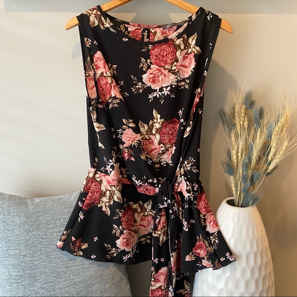 Suzy Shier Peplum Blouse Size XL - Picture 1 of 7